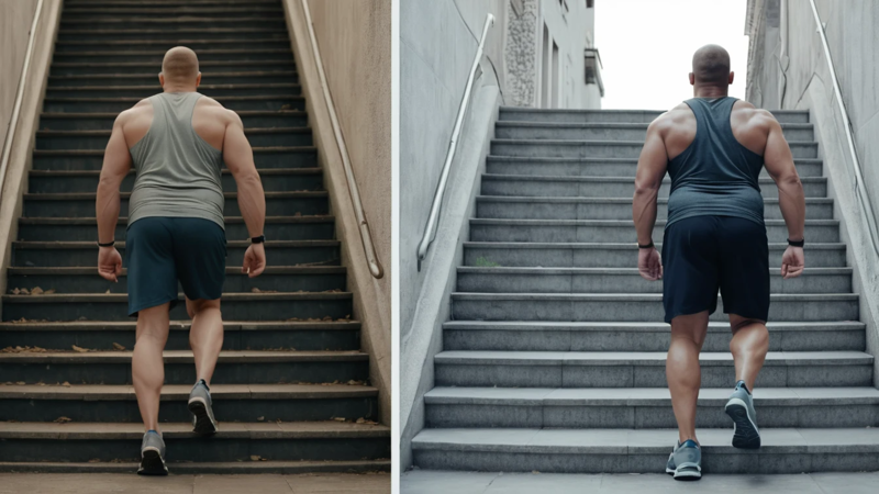 Stair Climbing Before And After